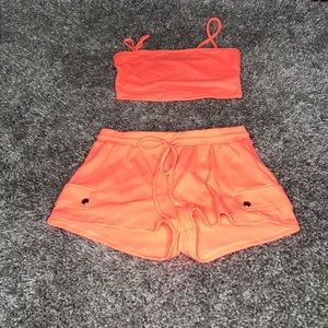 Crop top and short set